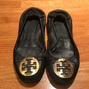 Tory Burch Black Ballet Flats